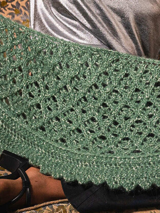 Peridot Shawl in Berroco Gimlet - Downloadable PDF