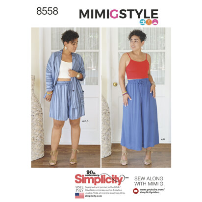 Simplicity Pattern 8558 Women’s' Separates by Mimi G Style 8558 - Sewing Pattern