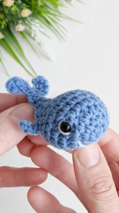 No sew crochet whale pattern, easy crochet whale amigurumi pattern