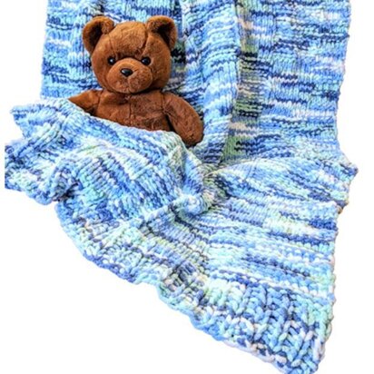 Ridge Baby Blanket - knitting pattern