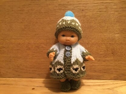 Berenguer Doll Sheep Design Coat