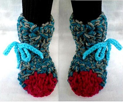 859 Turquoise Tall Slippers