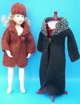 HMC24 Coats and hat for a doll in the dolls house