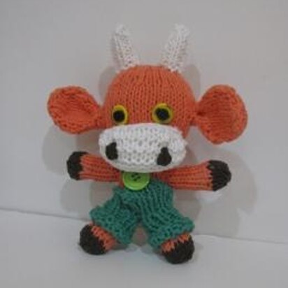 Mini Knitkinz Coral Cow