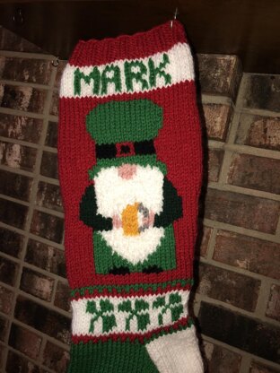 Gnome Christmas Beer Stocking