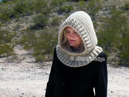 Hooded Cowl with Flower