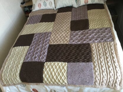 Aran throw for caravan