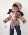 Outfit Mélange pullover and hat for 18" doll