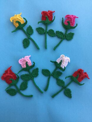 Rosebud Applique or Bookmark