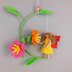 Flower elf - hanging decoration made from scraps of yarn - easy, even for beginners