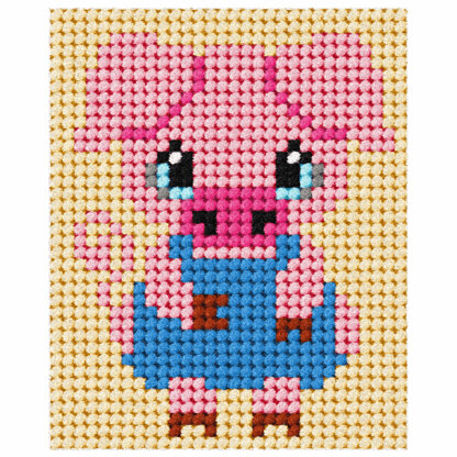 Orchidea Tapestry Kit: My First Pig - 17 x 20.5cm