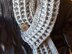 London Grey Mist Crocheted Scarf