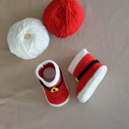 Baby santa outlet booties