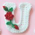 Crochet Letters. Mom / Mum applique. Floral Embellishment. Mother's Day