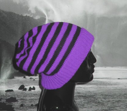 Simple Stripe Slouch Hat