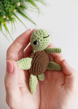 Crochet turtle pattern, No SEW sea turtle amigurumi pattern