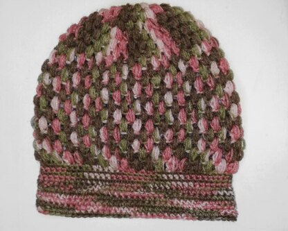 Puff Stitch Slouchy Hat