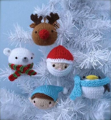Christmas Balls Knit Ornament Pattern Set