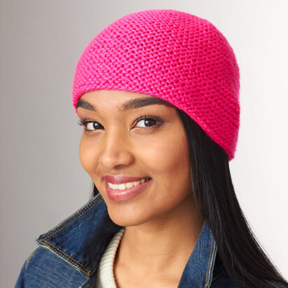 Simply Garter Stitch Hat in Caron Simply Soft - Downloadable PDF