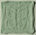 Butterfly knit purl face cloth square