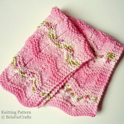 Waffle Stitch Dish Cloth Knitting Pattern - Red Ted Art - Kids Crafts