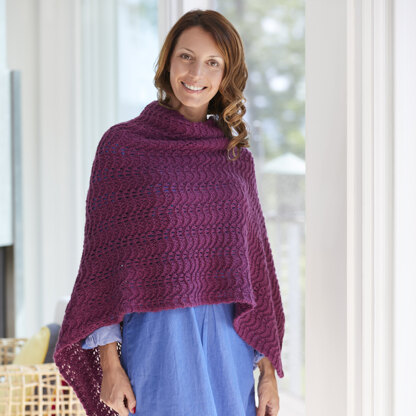 819 Pinion Feather Wrap - Shawl Knitting Pattern for Women in Valley Yarns Northfield