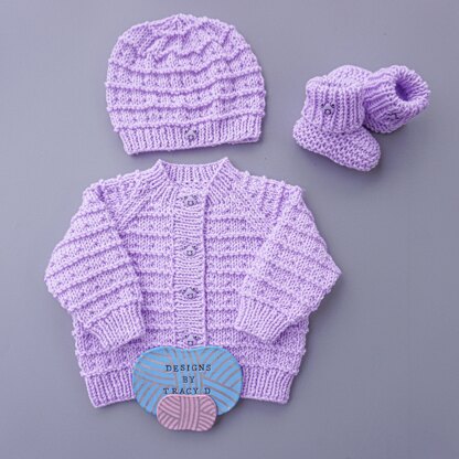 Seth baby Cardigan, Hats & Booties