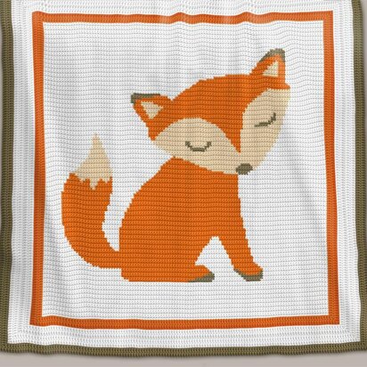 CROCHET Fox Baby Blanket / Afghan