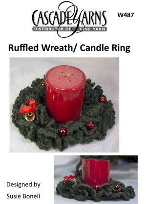 Ruffled Wreath/ Candle Ring in Cascade 220 - W487