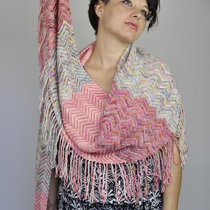 Chevron Fringe Shawl