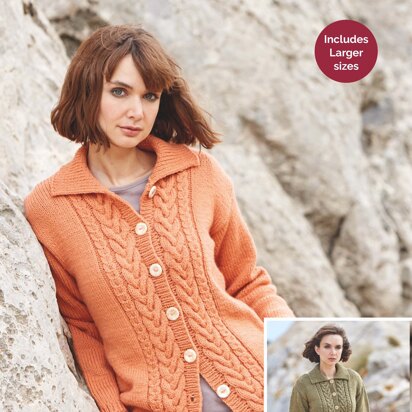 Cardigan in Hayfield Bonus Aran with Wool - 8232 - Downloadable PDF