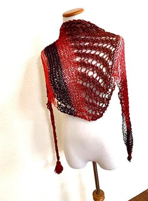 Vermillion shawl