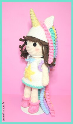 Unicorn Girl Doll Crochet Pattern