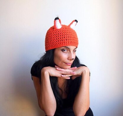 Fox ears hat foxy beanie halloween costume