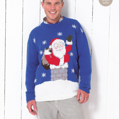 Santa Claus Sweater in Sirdar Country Style DK - 9722 - Downloadable PDF
