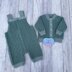 Laurel Baby Dungarees/ Overalls 16 & 18 inch chest. 0-3/3-6 mths knitting pattern