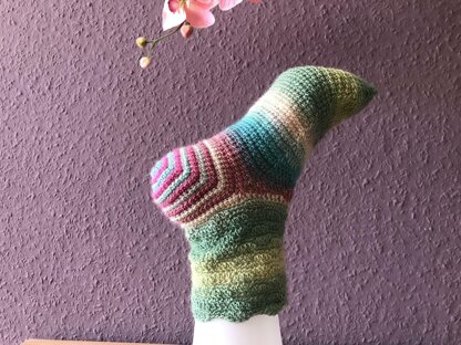 Socken Wellenspirale