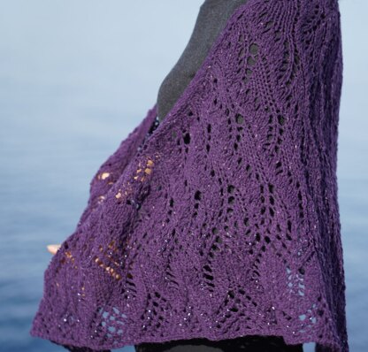 Flame Tree Shawl in Cascade Yarns Aegean Tweed - DK642 - Downloadable PDF