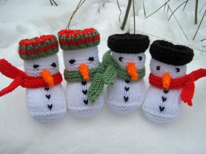 Snowman Baby Booties