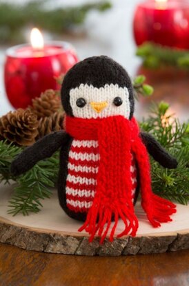 Cheerful Holiday Penguin in Red Heart Anne Geddes Baby - LW4621