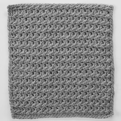 Double Crochet & Slip Stitch Square for Checkerboard Textures Throw in Red Heart Soft Heathers - LW4132-10