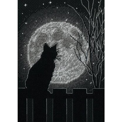 Dimensions Black Moon Cat Cross Stitch Kit