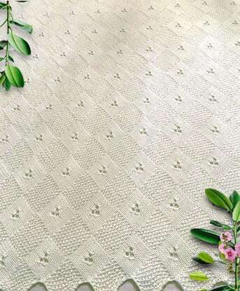 Eyelet Hearts Baby Blanket