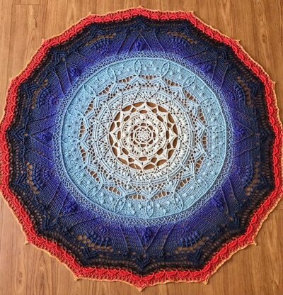 Radiant Rose Mandala Blanket