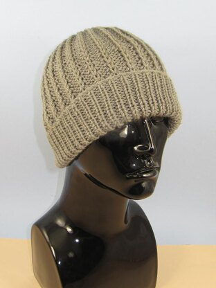 Chunky Simple Fishermans Rib Beanie Hat