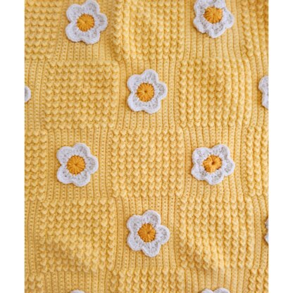 Checkered Puff Stitch Blanket