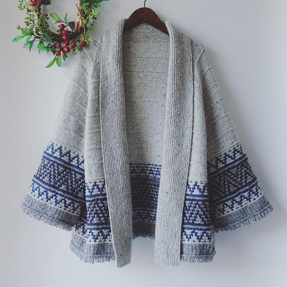 Boho Style Mosaic Cardigan Knitting pattern by Irene Lin LoveCrafts