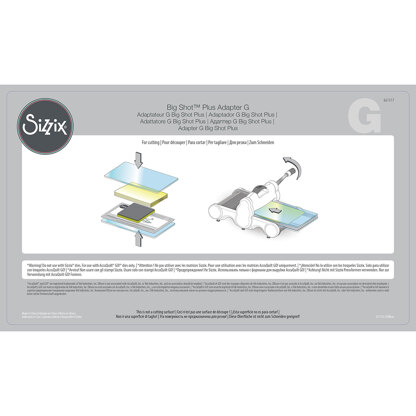 Sizzix Big Shot Plus Thinner Steel-Rule Die Adapter G - 8.75"X15"X.125"