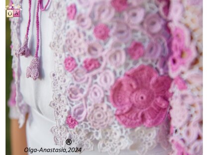 Crochet lace jacket for girls