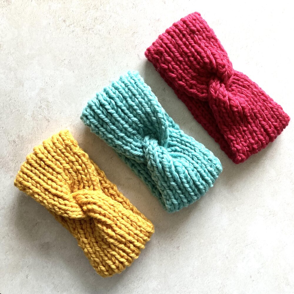 Twisted Knit Headband Free Pattern · Crazy Hands